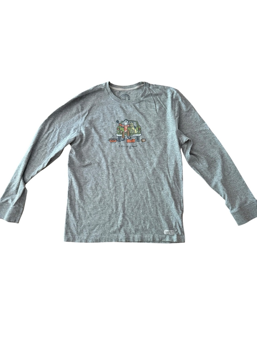 Gray Graphic Long Sleeve Tee